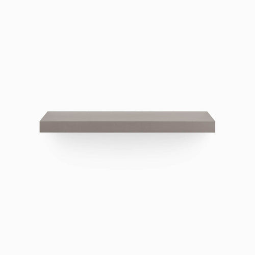 Aksel Arsenic Floating Shelf minimalist metal floating shelf designed to maximize wall space and organization.