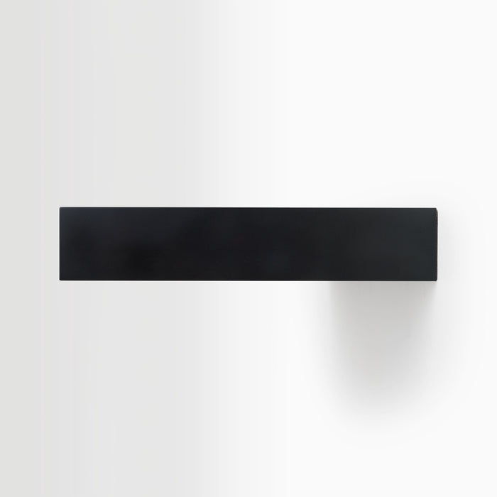Aksel Black Floating Shelf in minimalist design, perfect for wall shelf display and functional organization.