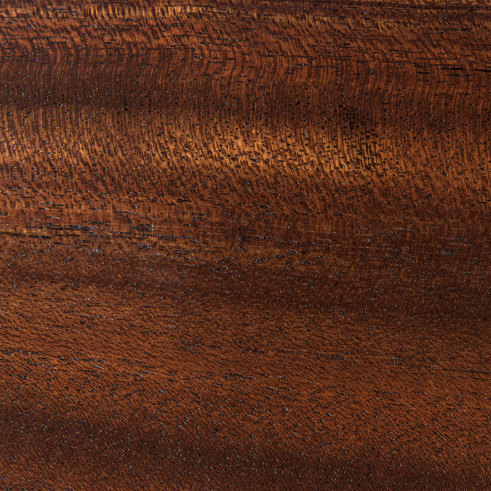 Close-up texture of the Aksel Dutch Mocha Floating Shelf showcasing rich wood grain in a warm mocha finish.