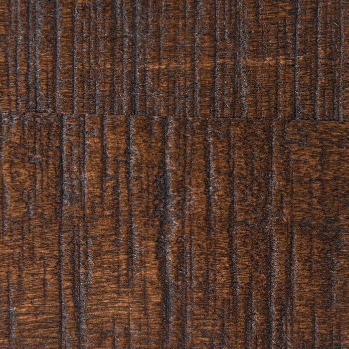 Aksel Espresso Rustic Floating Shelf close-up of textured rustic alder wood with rich espresso stain by Shelfology