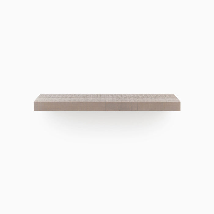 Aksel Hatch Grey Rustic Floating Shelf wall-mounted wood floating shelf showcasing minimalist design and durable craftsmanship.
