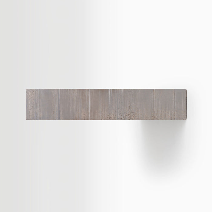 Aksel Hatch Grey Rustic Floating Shelf with minimalist design, perfect for wall display ledges and organizing spaces by Shelfology