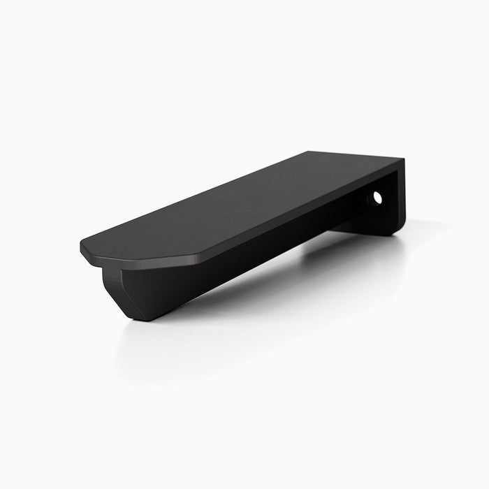 Aksel Hollow Core Single Rod Floating Shelf Bracket in matte black steel for minimalist and durable wall shelf support