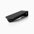Aksel Hollow Core Single Rod Floating Shelf Bracket in matte black steel for minimalist and durable wall shelf support