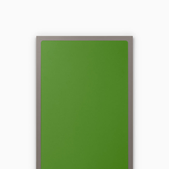 Aksel Inlay Arsenic Floating Shelf with vibrant green panel framed in arsenic tone for modern wall shelf display and organization