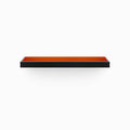 Aksel Inlay Black Floating Shelf with rich red inlay and sleek black frame for stylish wall display and organization