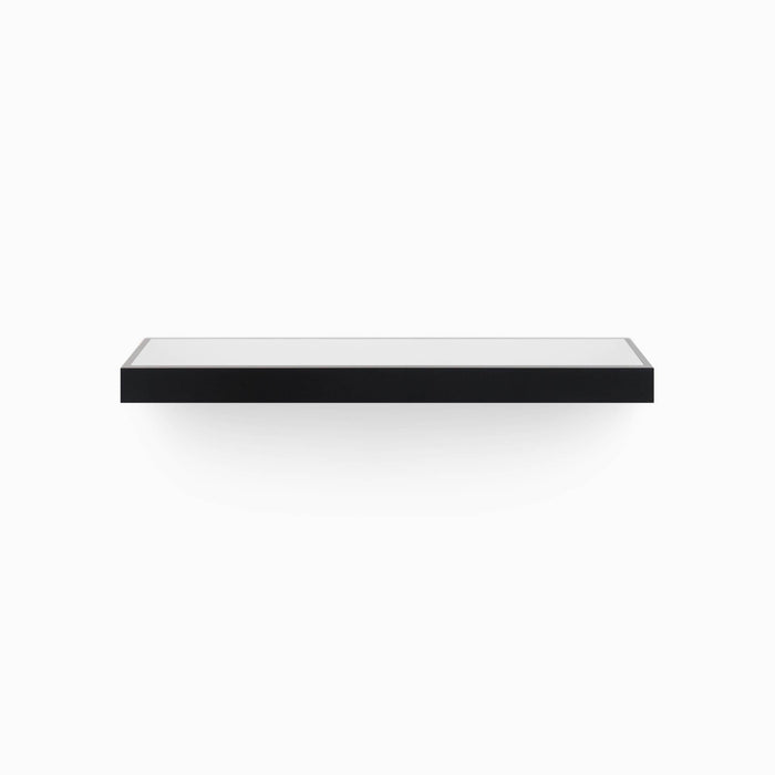 Aksel Inlay Black Floating Shelf with sleek black frame and minimalist design for versatile wall shelf display and organization