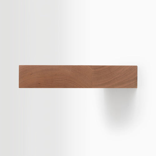 Aksel Inlay Cherry Floating Shelf displaying rich cherry wood grain and clean minimalist floating shelf design for wall display