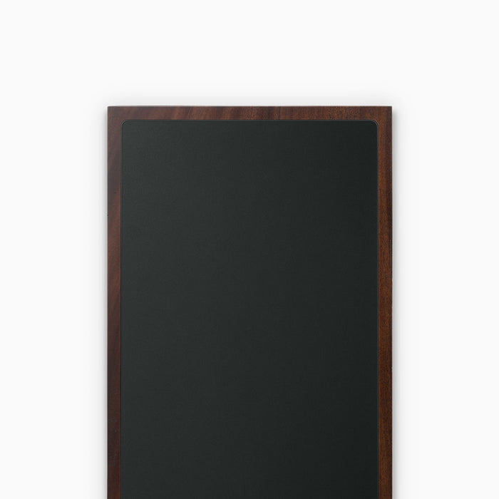Aksel Inlay Dutch Mocha Floating Shelf with mahogany glue-up frame and black display ledge for elegant wall shelving