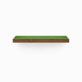 Aksel Inlay Espresso Floating Shelf with alder glue-up frame and smooth green display ledge for stylish wall organization