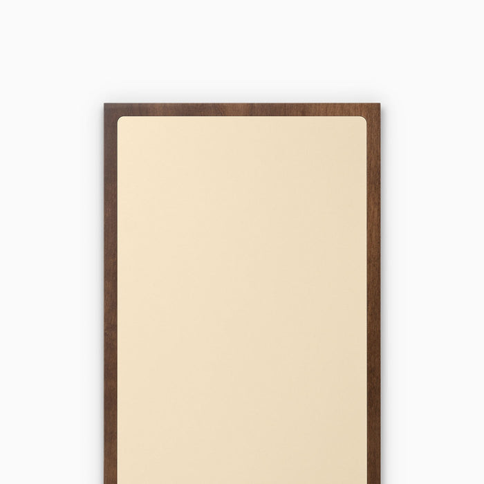 Aksel Inlay Espresso Floating Shelf with alder glue-up frame and smooth beige display ledge for minimalist wall organization