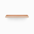 Aksel Inlay Glazed White Oak Floating Shelf with white oak glue-up frame and smooth glazed surface for minimalist wall display