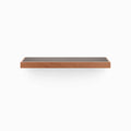 Aksel Inlay Mahogany Floating Shelf with mahogany glue-up frame and sleek dark display ledge for modern wall shelving
