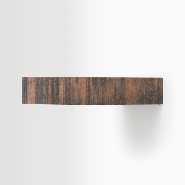 Aksel Inlay Nutmeg Rustic Floating Shelf made of wood floating shelf showcasing rich rustic tones and minimalist design.
