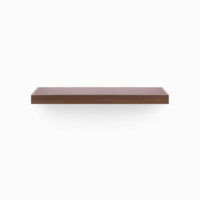 Aksel Inlay Walnut Floating Shelf with smooth walnut glue-up and sleek design for minimalist wall display and organization