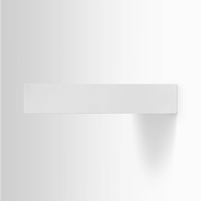Aksel Inlay White Floating Shelf with minimalist design and clean white finish for versatile wall shelving and display