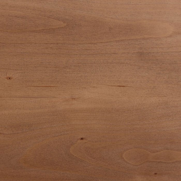 Close-up of warm wood grain texture on the Aksel Nutmeg Floating Shelf by Shelfology designed for elegant wall display.