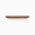 Aksel RADius Nutmeg Floating Shelf with smooth rounded edges and warm nutmeg alder wood finish by Shelfology