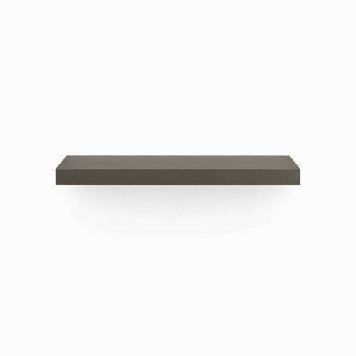 A sleek Aksel Tungsten Floating Shelf in dark tungsten finish, perfect for minimalist wall display and organization.