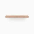 Aksel Unfinished Cherry Floating Shelf with clean minimalist design, perfect for functional wall storage and display.