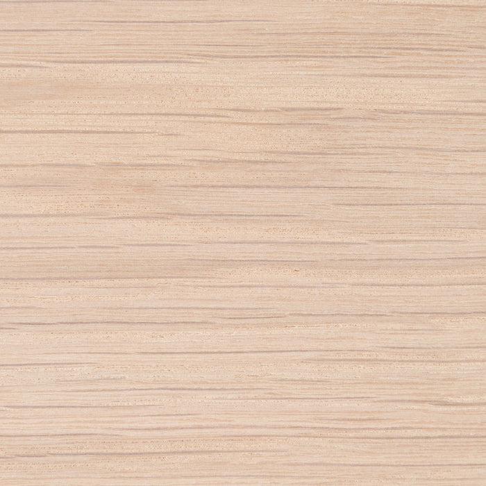 Close-up of light wood grain texture on Aksel Unfinished White Oak Floating Shelf for natural wall shelf display.