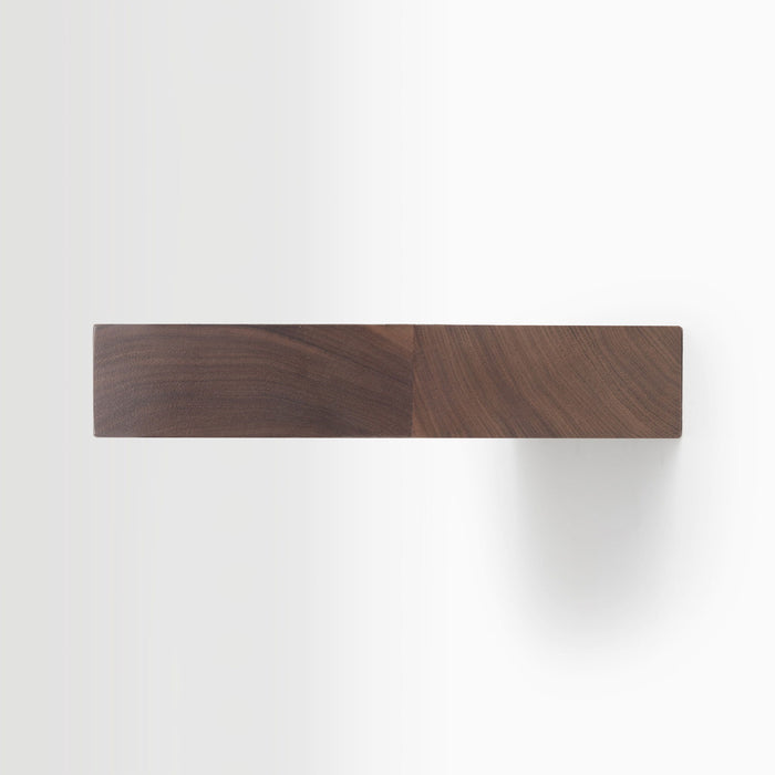 Aksel Walnut Floating Shelf minimalist wood floating shelf showcasing wood grain for sleek wall shelf display by Shelfology