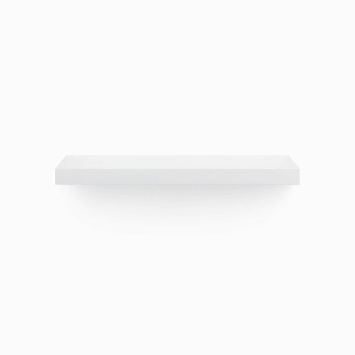 Aksel White Floating Shelf minimalist shelf design for elegant wall display and organization by Shelfology