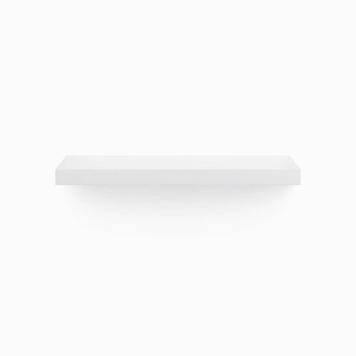 Aksel White Floating Shelf minimalist shelf design for elegant wall display and organization by Shelfology