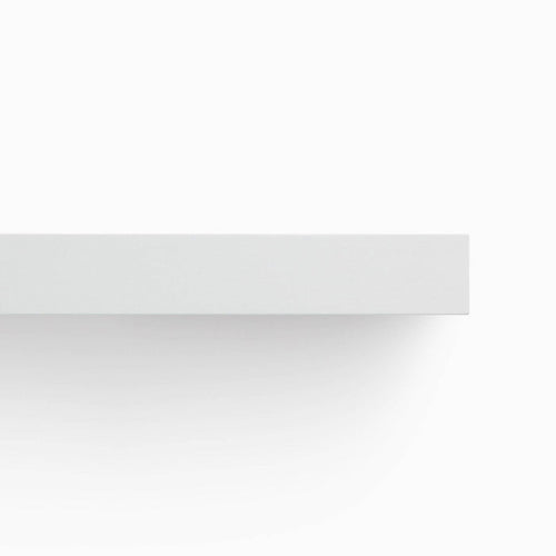 A minimalist Aksel White Floating Shelf showcasing clean lines for functional wall shelf and display ledge organization.