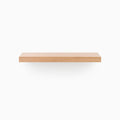 Aksel White Oak Floating Shelf in premium grade white oak with minimalist design for versatile wall display by Shelfology