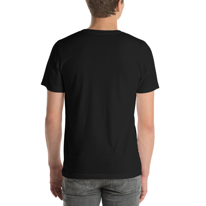 American Bracket T-shirt in black shown from the back with a classic unisex fit by Shelfology