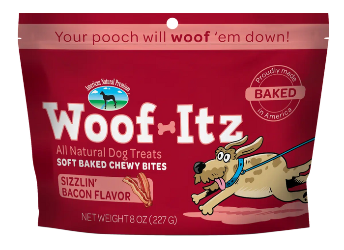 American Natural Premium Woof-Itz Sizzlin' Bacon Dog Treat
