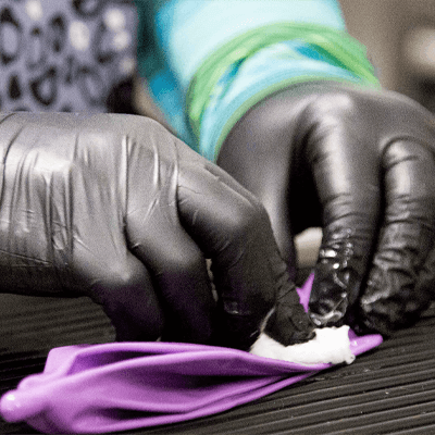AMMEX Professional Black Nitrile PF Exam SM Gloves