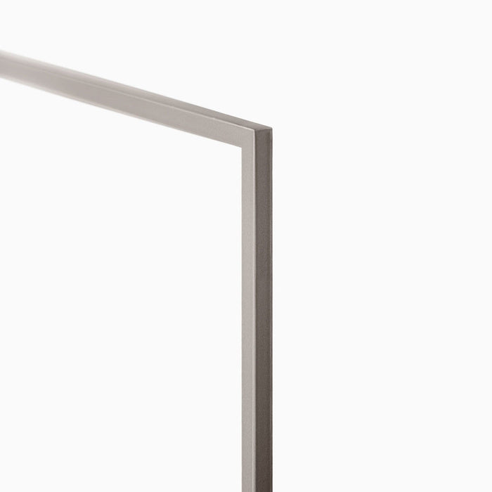 Bart Tungsten Wall Shelf close-up of sleek tungsten metal floating shelf bracket with clean minimalist edge design