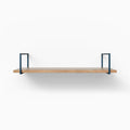 Bart Maple Wall Shelf with natural maple wood and matte black metal floating shelf brackets for minimalist wall display
