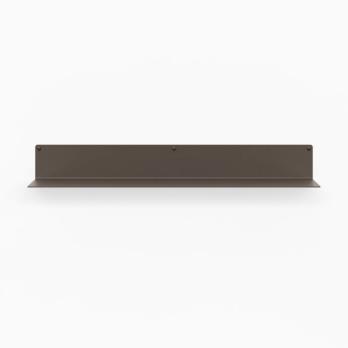 Bender FM 3 Metal Wall Shelf M2M in dark metal floating shelf bracket for sleek wall display and organization by Shelfology