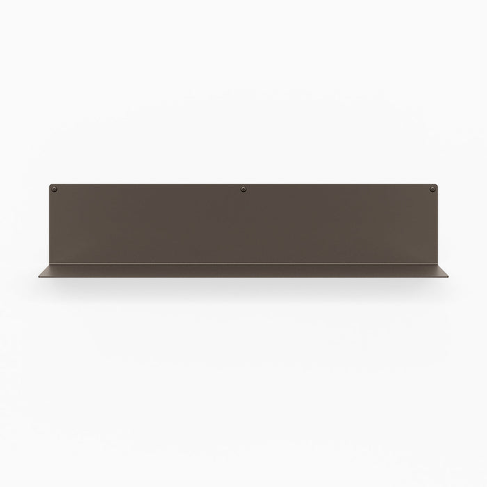 Bender FM 5 Metal Wall Shelf in tungsten steel with streamlined modern design for minimalist floating shelf and wall display