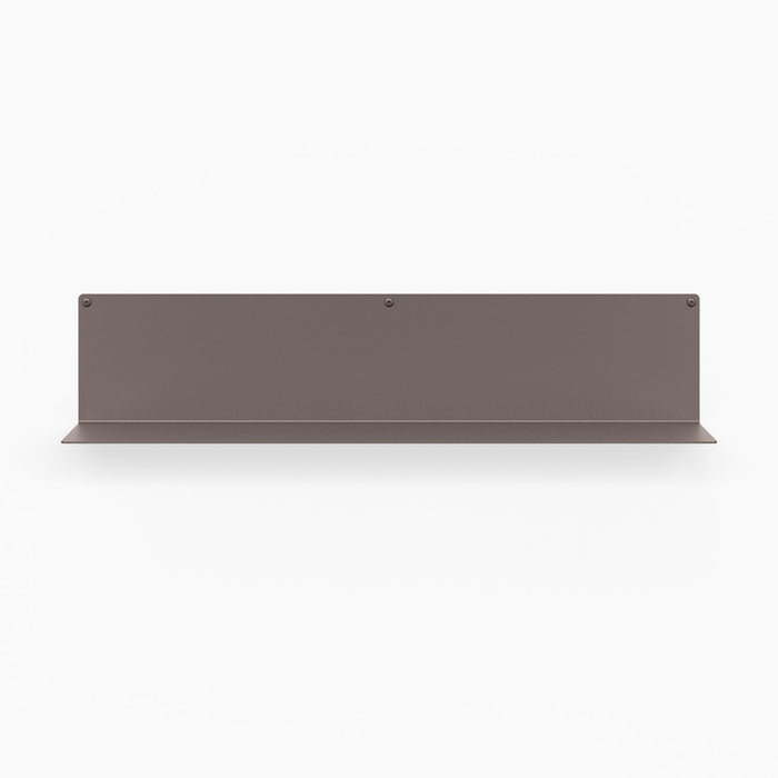 Bender FM 5 Metal Wall Shelf in arsenic steel with clean modern angles for minimalist floating wall shelf display and organization