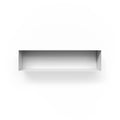 Brently Box Shelf in clean white steel, offering a minimalist wall-mounted storage solution that elevates display and organization.