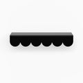 Bubble Cabinet Pull in black matte finish with scalloped rounded edges for stylish and durable cabinet hardware.