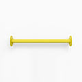 Russel Wall Ladder in bright banana yellow steel with streamlined tubular design for functional wall hooks and display ledges
