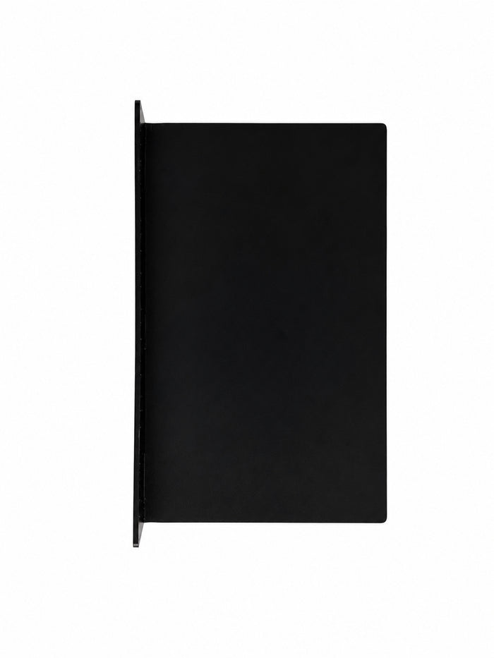 Clearance — Black Tromso FM3 Steel Floating Shelf — 20" length x 12" depth featuring a minimalist design in durable black steel for versatile wall display solutions.