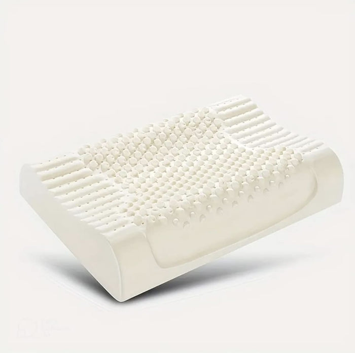 Contour pillow with medical memory foam beads