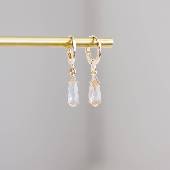 Crystal Huggie Earrings