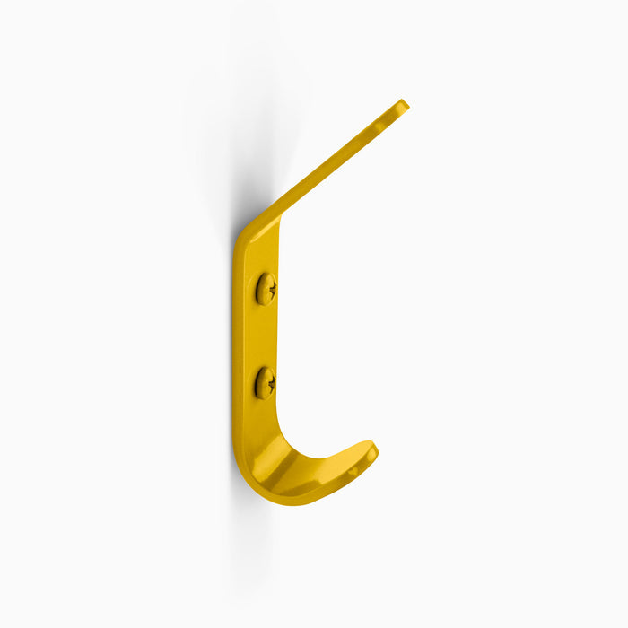 Doohooky Wall Hook in honey mustard steel with sleek modern design for versatile wall hooks and hangers