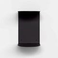 Double Rainbow Metal Wall Shelf in black matte steel offering a sleek, minimalist floating display and storage solution