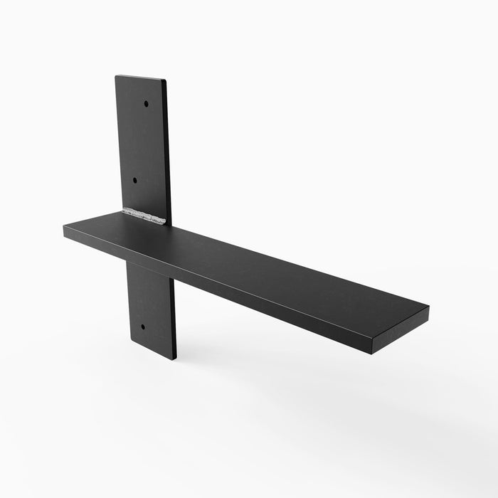 Drake Slimline Countertop Bracket (Black Primer) in sleek black for strong floating shelf and countertop support hardware