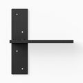 Drake Slimline Countertop Bracket (Black Primer) in black primer metal for minimalist wall shelf support hardware
