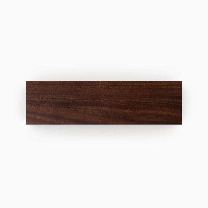 Dutch Mocha Wood Slab crafted from solid hardwood with rich warm tones, custom-cut for versatile floating shelves and elegant display ledges.