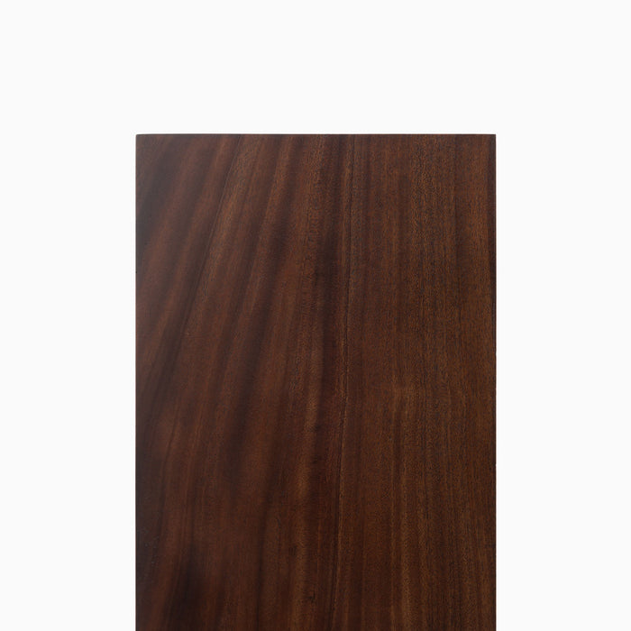 Dutch Mocha Wood Slab in solid hardwood featuring rich mocha tones and smooth finish, custom-cut for elegant floating shelves and display ledges.